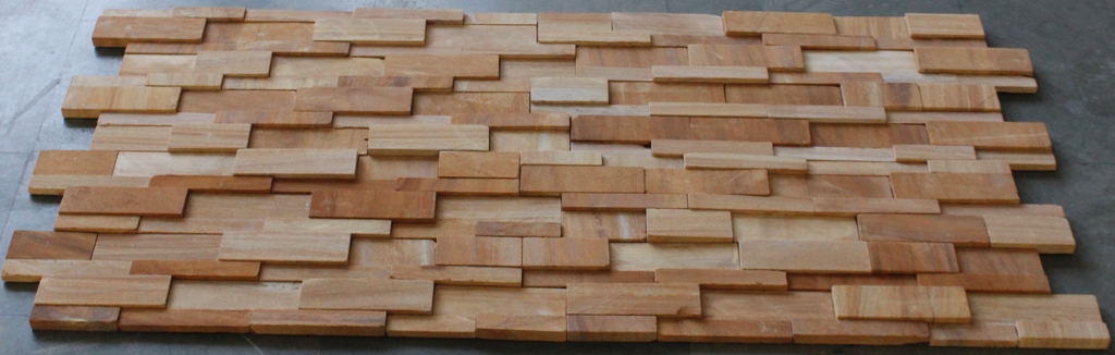 Light Yellow Natural Stone Exterior Elevation Tiles